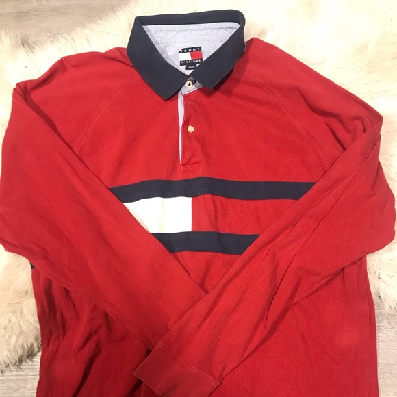 Tommy Hilfiger Tops - Red Tommy Long Sleeve Tommy Hilfiger Tops - Red Tommy Long Sleeve